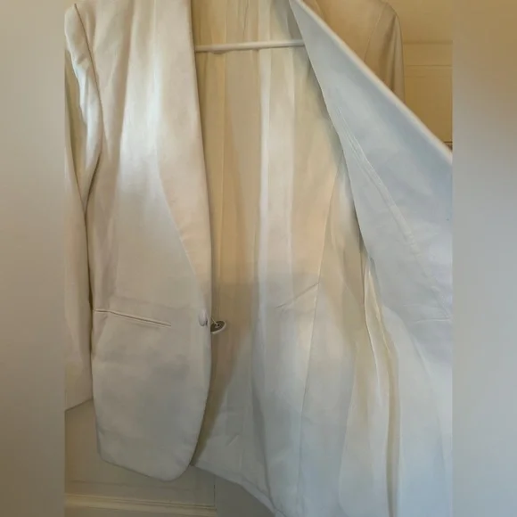 Elegant Vintage White tailored fit linen blazer - Picture 6 of 6